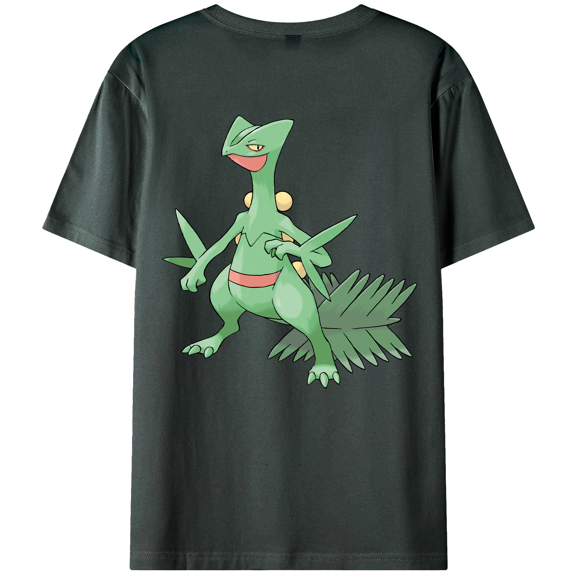 （画像用） ポケットモンスター Pokémon 綿100％ メンズ半袖Tシャツ（バックプリント） 通気性